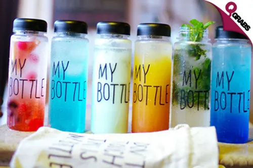 From QR22 Claim What’s yours with a ‘My Bottle’ Clear Drinking Bottle - Comes in a Fun Bag! (Up to QR120 Value)